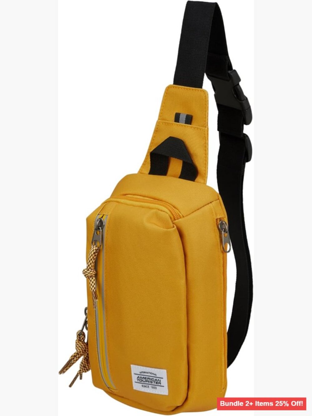 Small Recycled Polyester Crossbody Sling Bag with Security Pocket